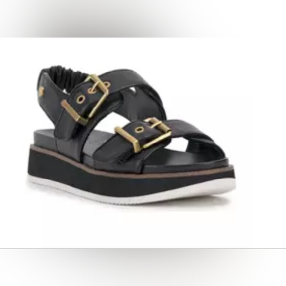 NEW Vince Camuto Anivay black strap cushion sole sandal NIB - Picture 1 of 7